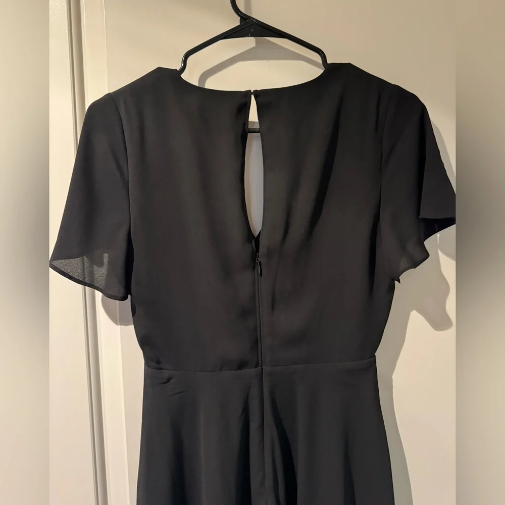 Express Black Mini Dress with Flutter Sleeves - Picture 4 of 5